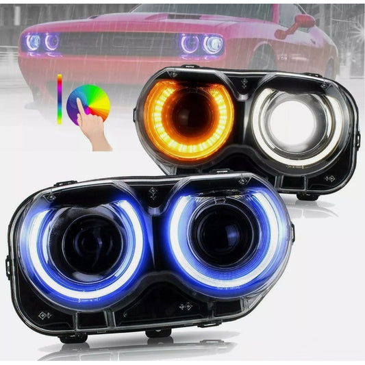 Double Beam Led Headlights Dodge Challenger 2015 to 2019