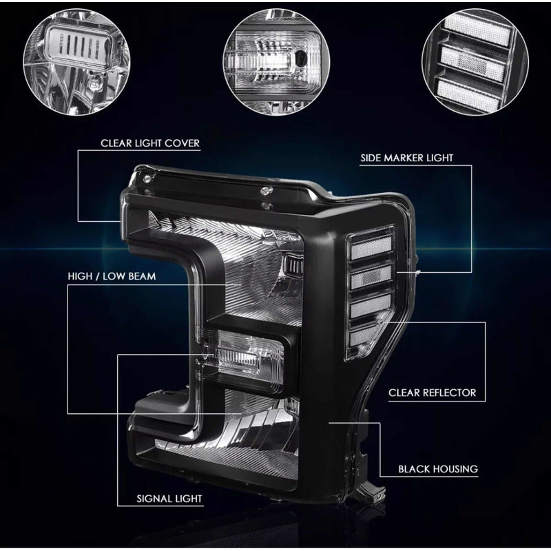 Faros Para Ford F-250/f-350/f-450/f-550 Super Duty 2017-2019