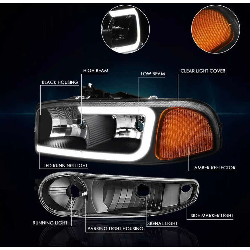 Par De Faros Led Yukon Xl Sierra Denali 2000 2001 A 2006