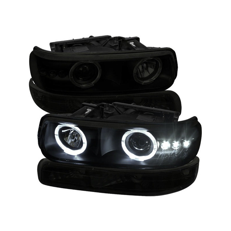Double Halo Headlights Silverado Tahoe 1999 2000 2001 2002 To 2006