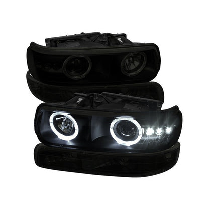 Double Halo Headlights Silverado Tahoe 1999 2000 2001 2002 To 2006