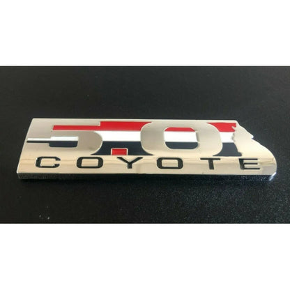 Logo Insignia Mustang Gt 5.0 Coyote Guardabarros Puertas 2 Cromado