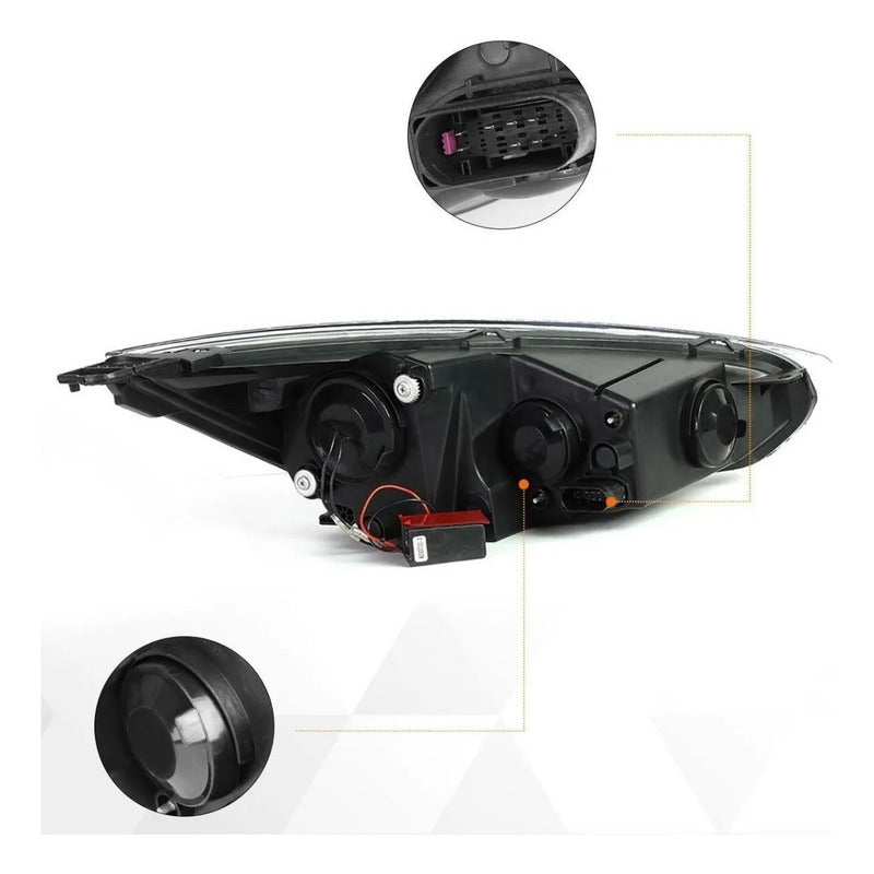 Faros Led Ford Focus Con Daño 2015 2016 2017 2018 Ambos Lados