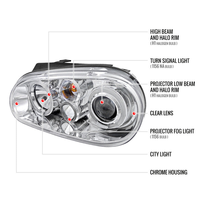Faros Volkswagen Golf Mk4 Gti/r32 1999 A 2006