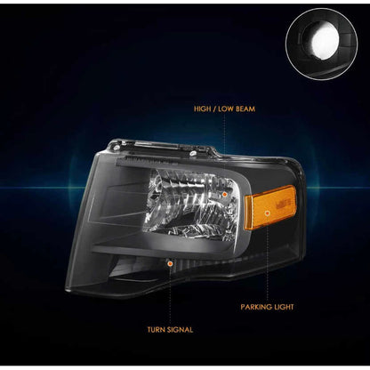Par De Faros Ford Expedition Negro Amber 2007 2008 A 2014