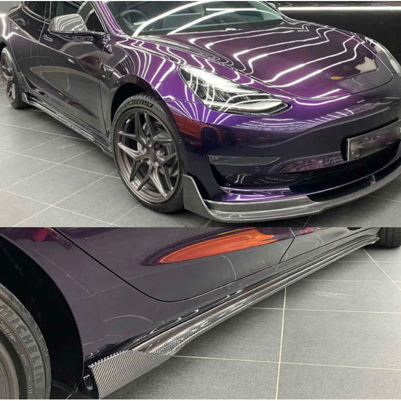 Estribos Fibra De Carbono Tesla Model 3 2017 a 2022
