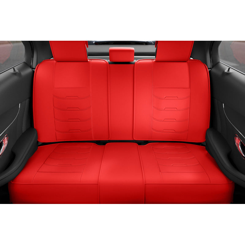 Cubre Asiento Lujo Juego Completo Cuero Sintético