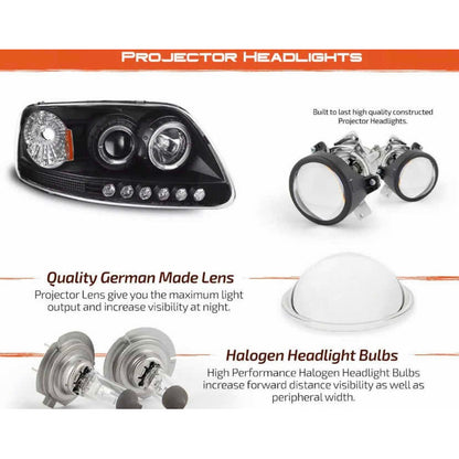 Faros Led Lobo F-150 1997 1998 1999 2000 2001 2002 2003