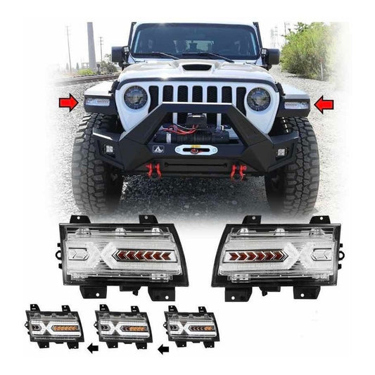 Faros Led Jeep Wrangler Jl Secuencial 2018 2019 2020 2021