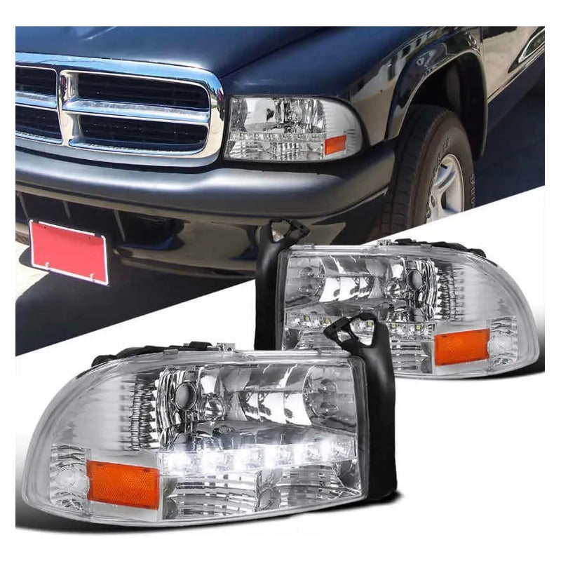 Faros Led Dakota / Durango 1997 1998 1999 2000 A 2004 Par Ambos Lados