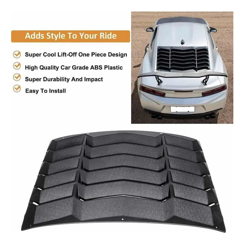 Louver Chevy Camaro Trasera Negro Mate 2010-2015
