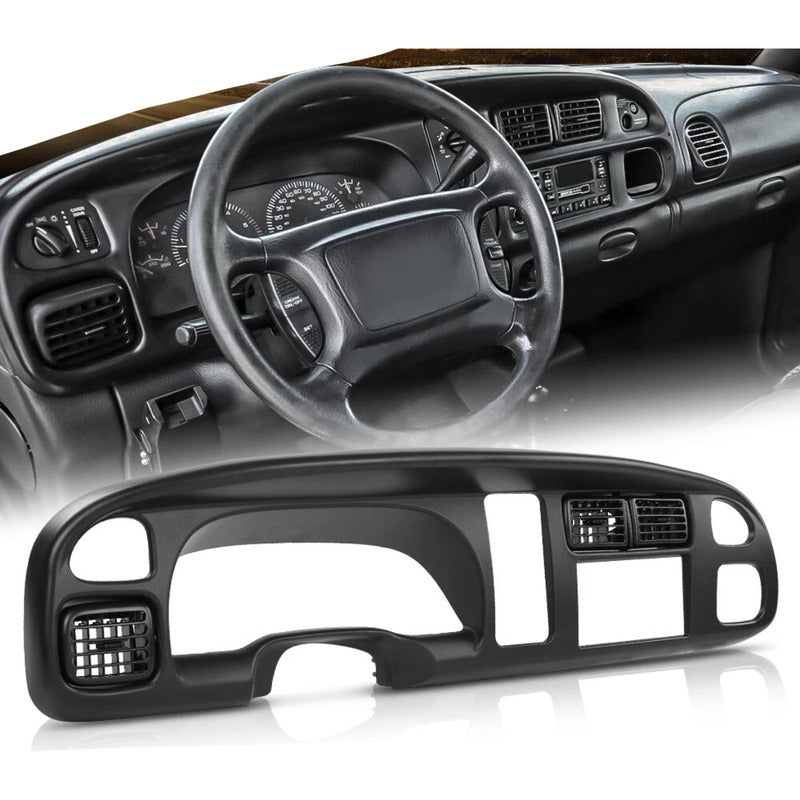 Bisel De Radio Doble Din Dodge Ram 1500 2500 1998 A 2002 Negro