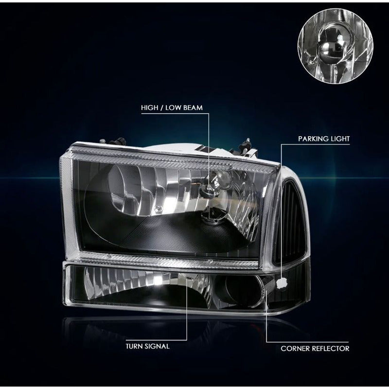 Ford F250 F350 Super Duty Headlights 1994 to 2004