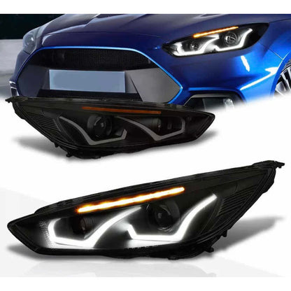 Faros Led Para Ford Focus Ahumado/ambar 2015 2016 2017 2018