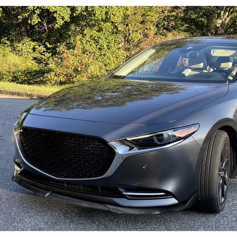 Lip Spoiler Accesorios Fibra Carbono Mazda 3 2019 2020 2021