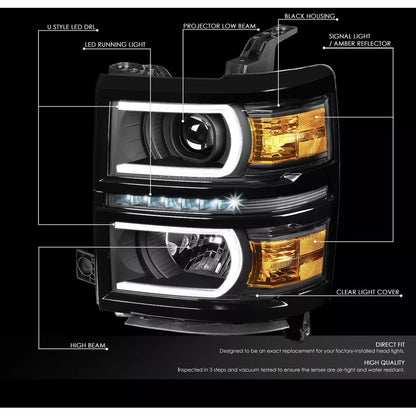 Chevrolet Silverado 2014-2015 LED Headlights