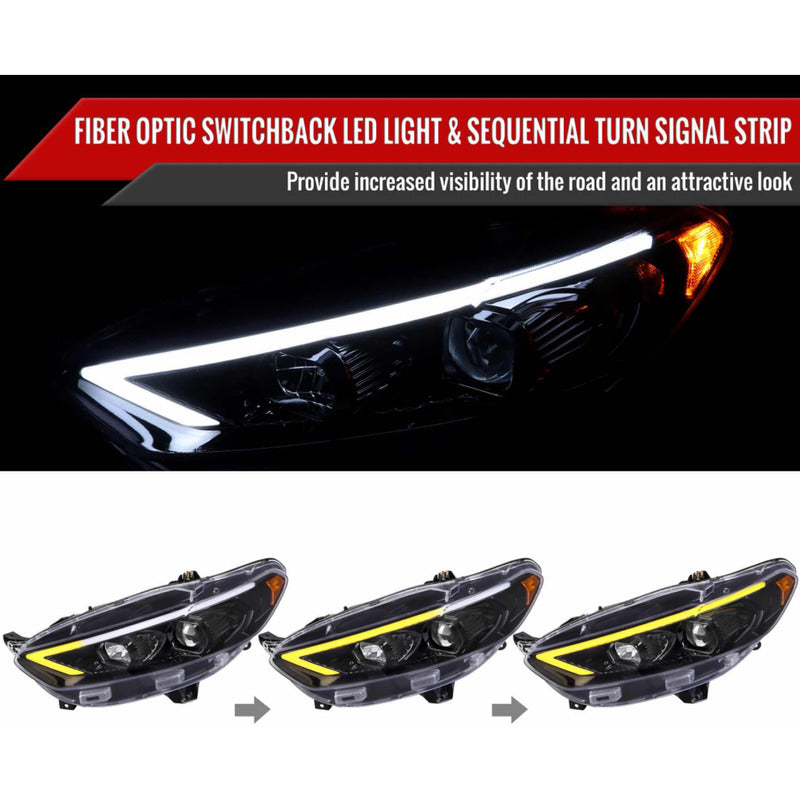 Faros Led Ford Fusion Switchback 2013 2014 A 2016 Cromados