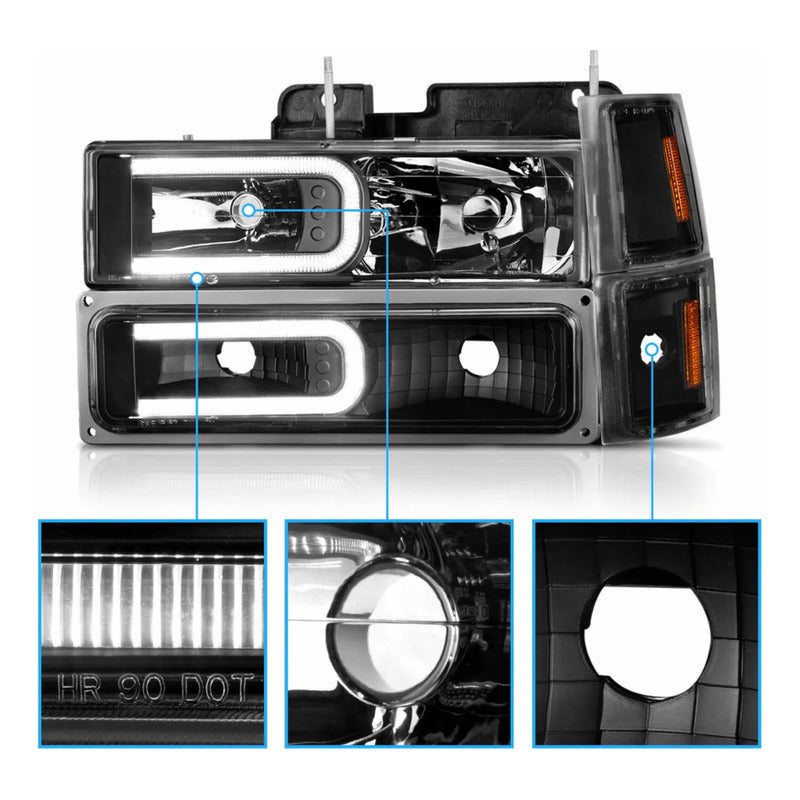 Par Faros Chevy C10 C/k 1500 2500 1994 1995 1996 1997 1998