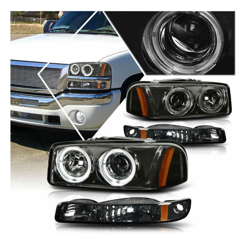 Faros Led Halo GMC Sierra Yukon Led 1999 a 2007