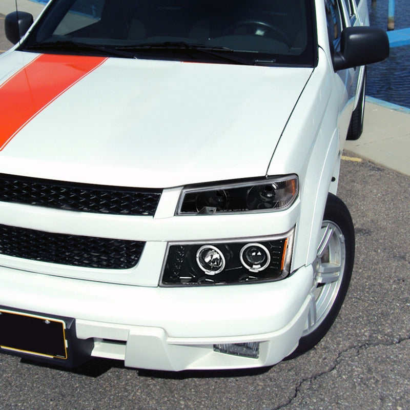 Dual Halo LED Headlights for GMC Colorado 2004 2005 2006 2007 to 2012