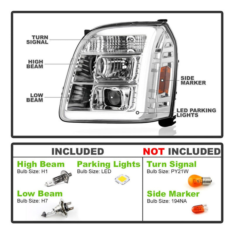 Faros Led Gmc Yukon Xl 2007 2008 2009 2010 2011 2012 2013