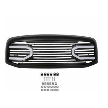Parrilla Led Dodge Ram 2500 2006 2007 2008 Detalle Negro Mate