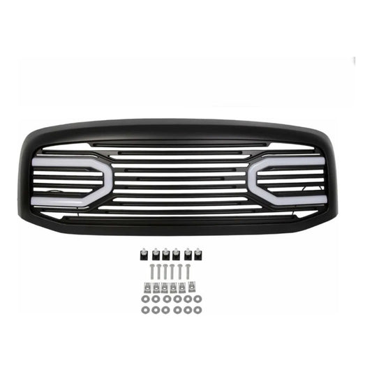 Parrilla Led Dodge Ram 2500 2006 2007 2008 Detalle Negro Mate