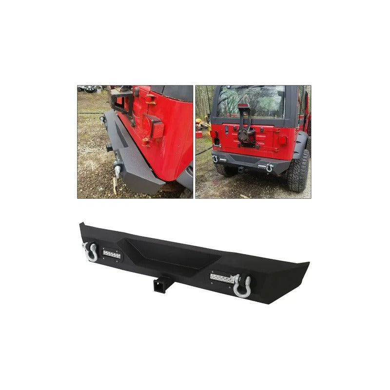 Par De Defensas Para Jeep Wrangler Tj Yj 87-06 Con Luces Led
