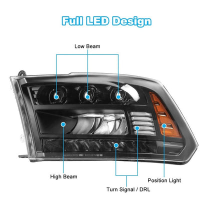 Faros Delanteros Led Ram 1500 2500 3500 2013 A 2018 Ambos Lados