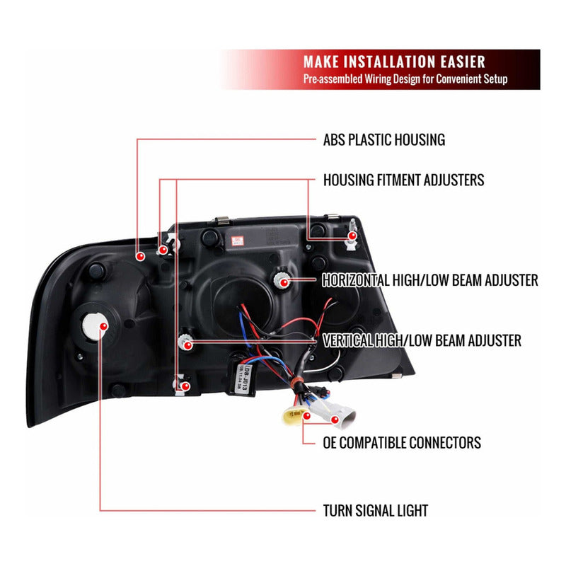 Par De Faros Led Ford Explorer 2002 2003 2004 2005 Negros