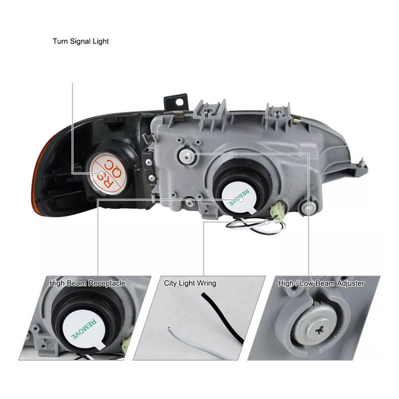 Faros Honda Civic Coupe/hatchback 92 93 94 95