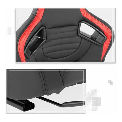 Asientos De Carreras Reclinables Vocho Rzr Tubular Rojos