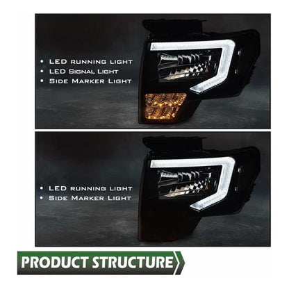 Led headlights Ford F-150 Lobo 2009 to 2014