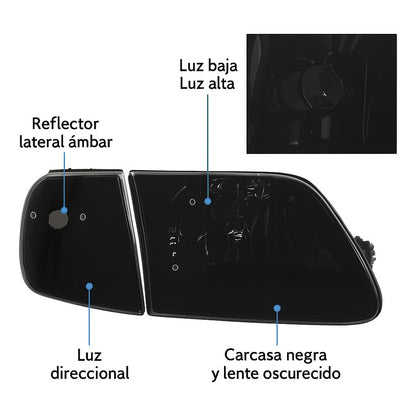 Faros Delanteros Ford F-150 Lobo Expedition 1997 A 2002 Ambos Lados
