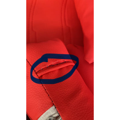Cubre Asientos De Cuero De Lujo Universal Con Daño Rojo