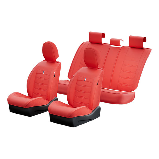 Cubre Asiento Lujo Juego Completo Cuero Sintético