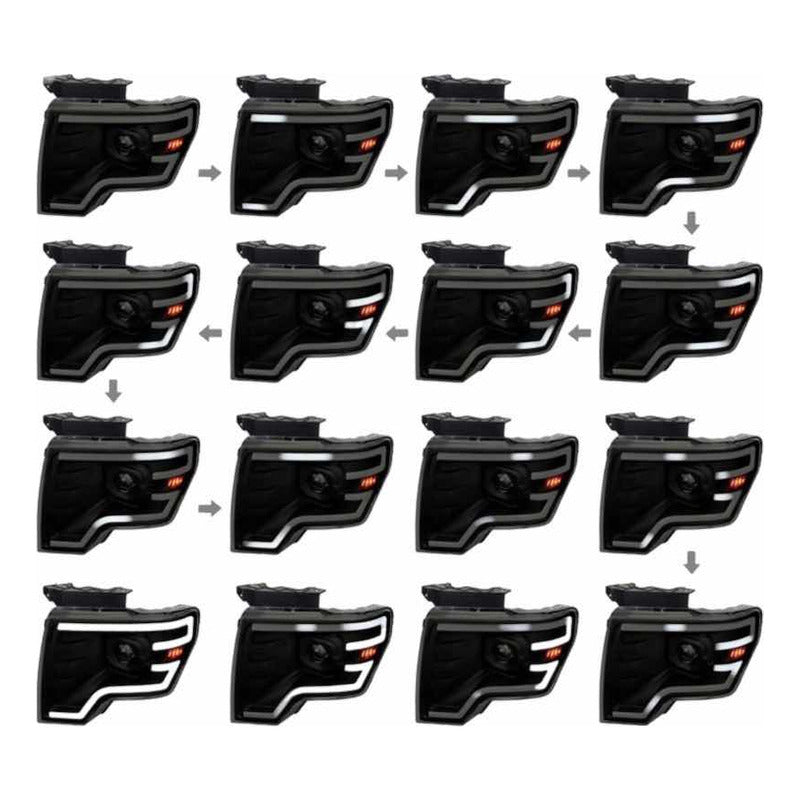 Faros Secuencial Led Ford Lobo F-150 2009 2010 2011 A 2014
