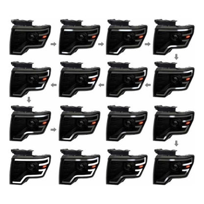 Faros Secuencial Led Ford Lobo F-150 2009 2010 2011 A 2014