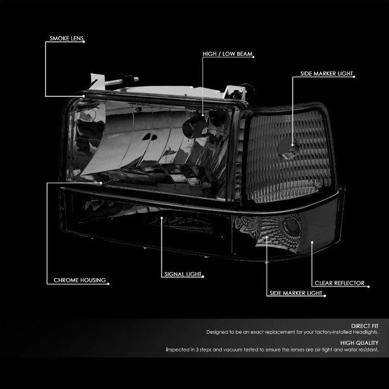 Faros Para F150/f250 Bronco 92 93 94 95 96