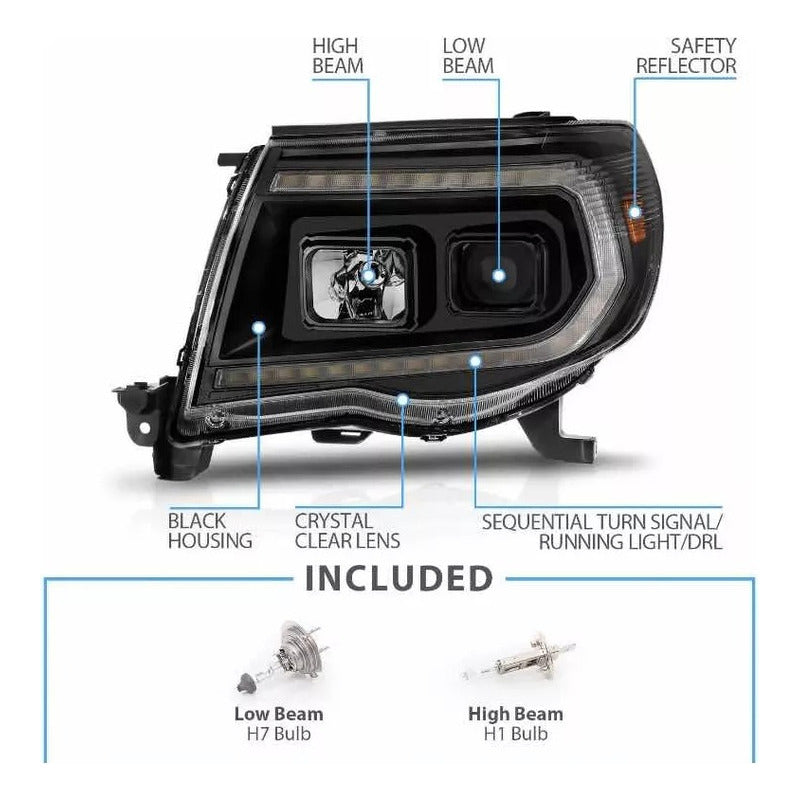 Faros Led Negros Toyota Tacoma 2005 2006 2007 A 2011