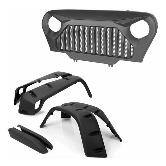 Grille and Corner Guards for Jeep TJ 1997 to 2006
