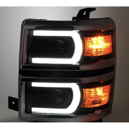 Faros Led Silverado 1500 Negro 2014 2015