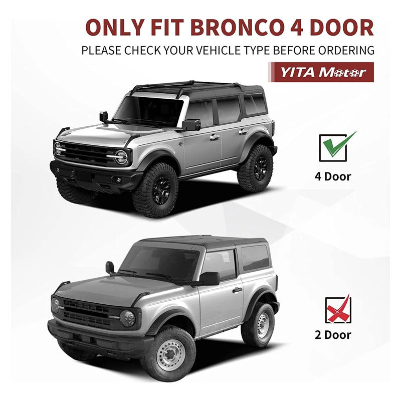 Estribos Laterales Ford Bronco 2021 2022 A 2024 Negro