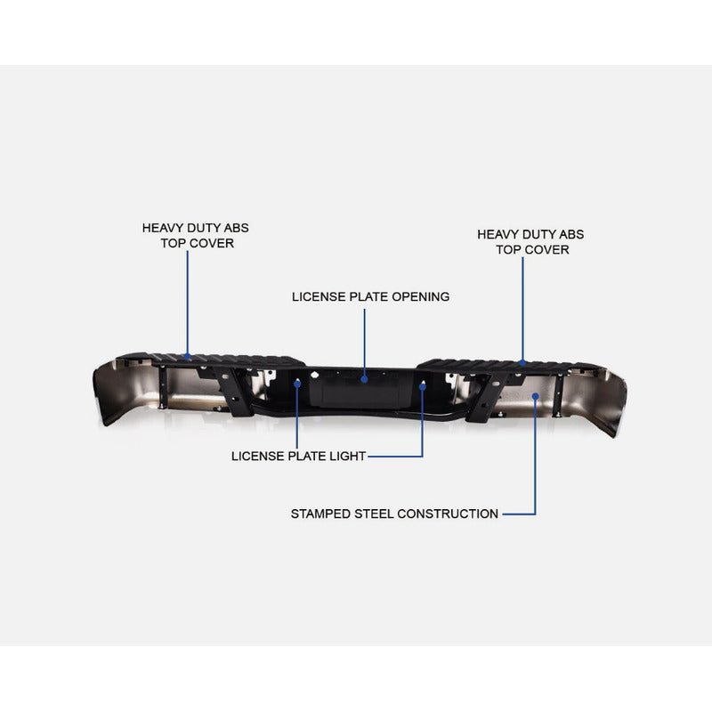 Defensa Trasera Cromada Ford F-150 2009-2014 Sin Sensores
