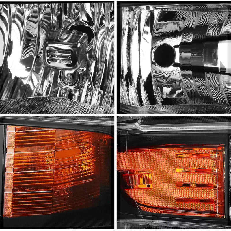 Faros Negro/ámbar Para Chevrolet Silverado  2019 2020 2021