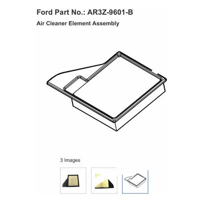 Filtro De Aire Mustang Ar3z 9601-b 2010 2011 2012 A 2014
