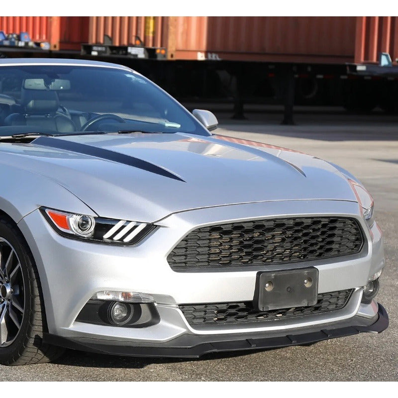 Lip Delantero Mustang Negro 3 Piezas 2015 2016 2017