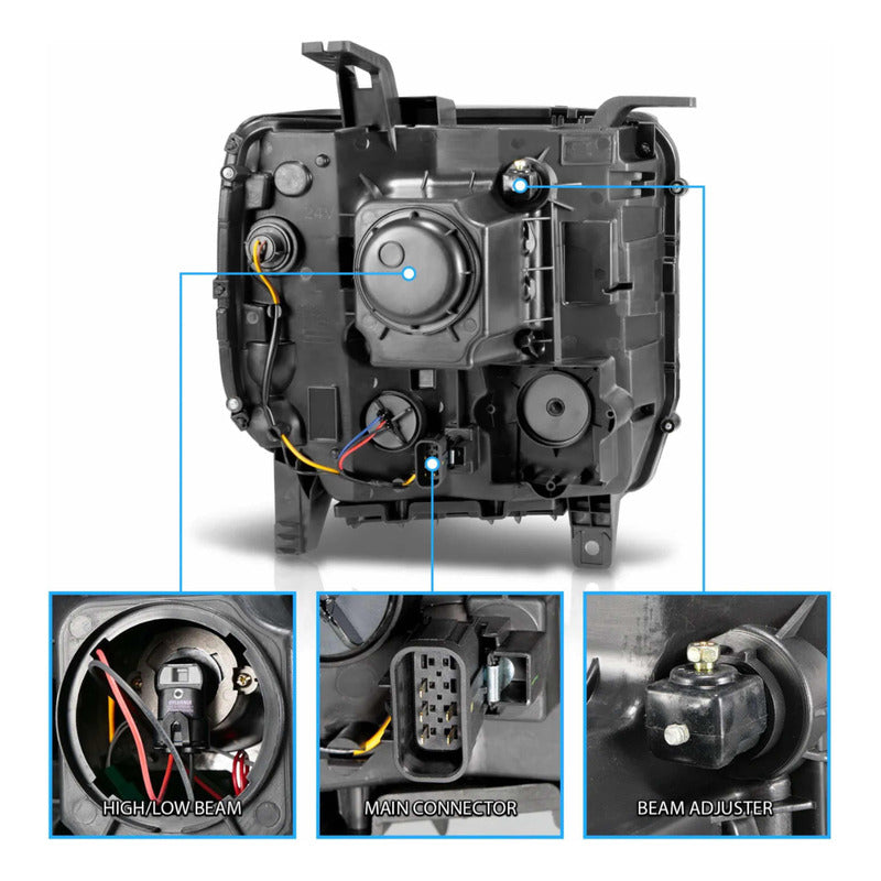 Par De Faros Sierra 1500 2014 2015 2500/3500 Hd 2015-2019