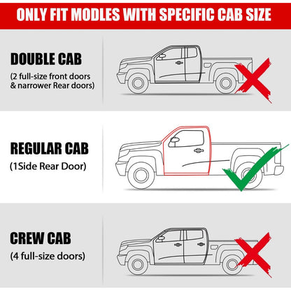 Running Boards Single Cab Chevrolet Silverado Cheyenne GMC Sierra 2007 to 2018
