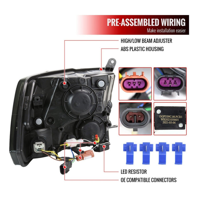 Led Headlights Ram 1500 2009 to 2018